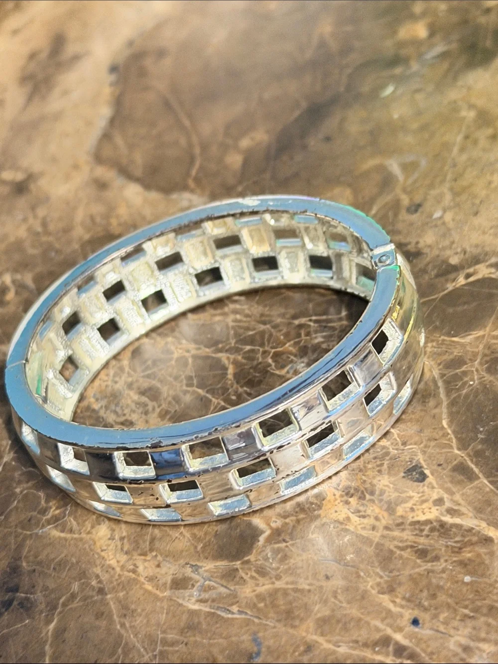 Clamper cuff hinged new chrome squares